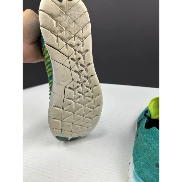 Nike Free Rn Flyknit Green Sneakers Running Shoes 831069-303 Men's Size US 13