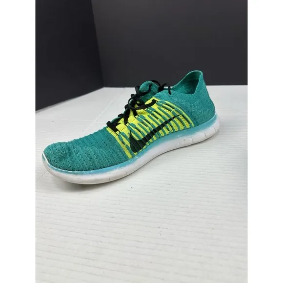 Nike Free Rn Flyknit Green Sneakers Running Shoes 831069-303 Men's Size US 13