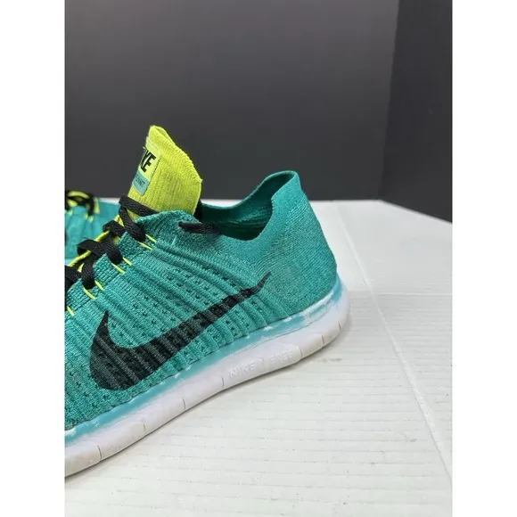 Nike Free Rn Flyknit Green Sneakers Running Shoes 831069-303 Men's Size US 13
