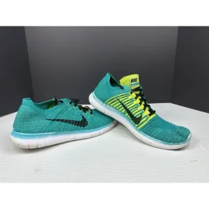 Nike Free Rn Flyknit Green Sneakers Running Shoes 831069-303 Men's Size US 13