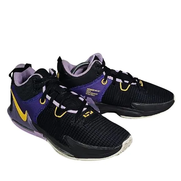 Nike Lebron Witness VII Lakers Basketball Shoes Mens Size 11