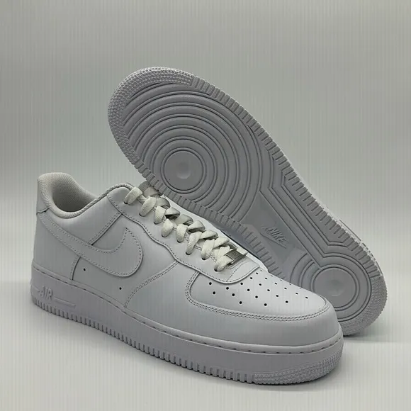 Nike Men's Air Force 1 Low '07 Triple White Casual Sneaker CW2288-111 NWOB
