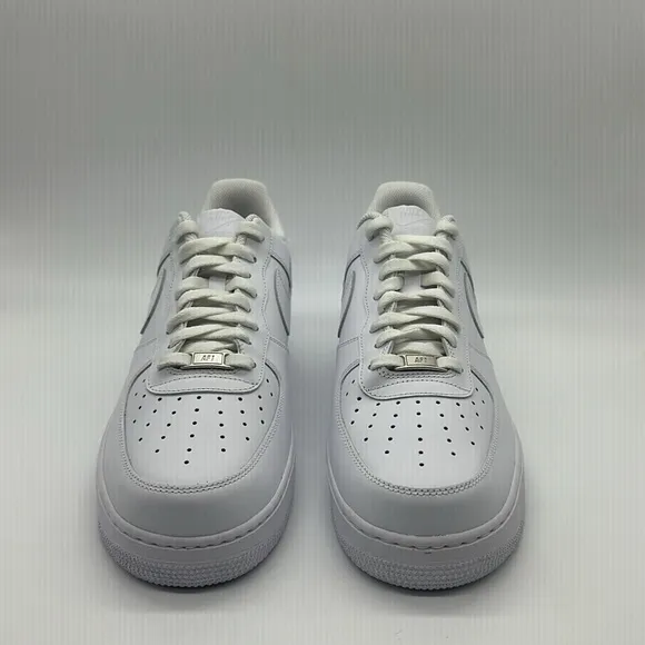 Nike Men's Air Force 1 Low '07 Triple White Casual Sneaker CW2288-111 NWOB