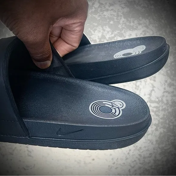 NIKE OFFCOURT SLIDE BLACK WHITE OFF