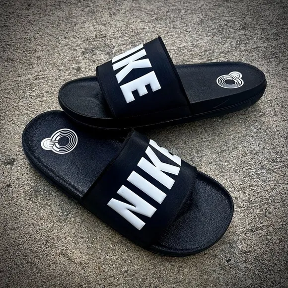 NIKE OFFCOURT SLIDE BLACK WHITE OFF