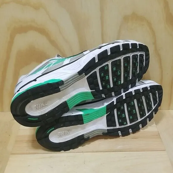 Nike P-6000 Metallic Silver Spring Green Men LifeStyle Casual Shoes size 13