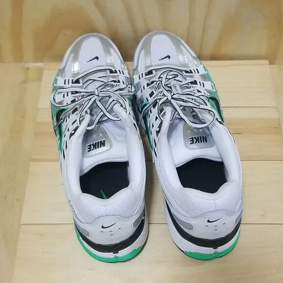 Nike P-6000 Metallic Silver Spring Green Men LifeStyle Casual Shoes size 13