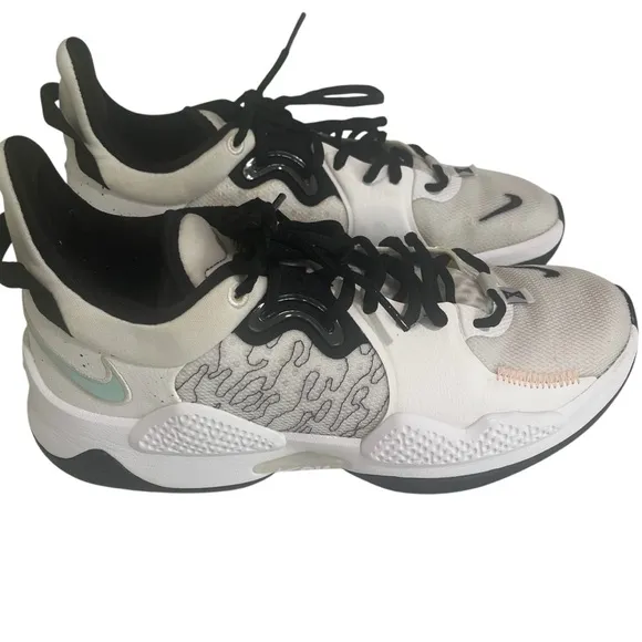 Nike PG 5 Paul George Men's Basketball Shoes White-Glacier Blue-Platinum Tint