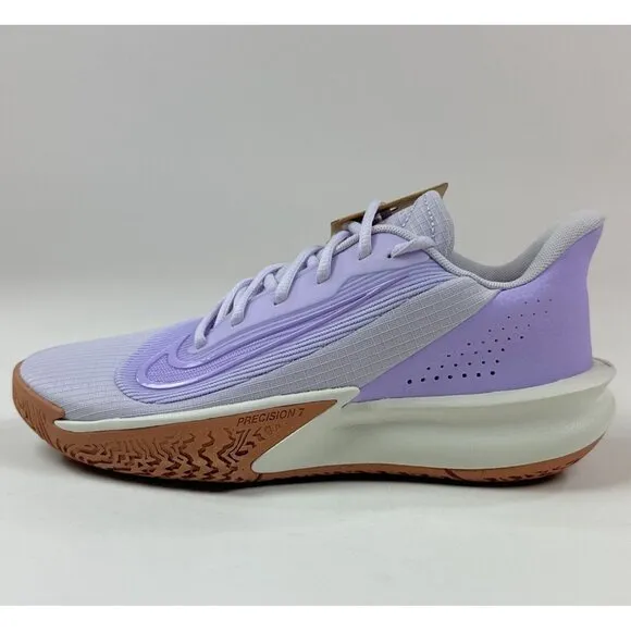 Nike Precision VII Womens 7.5 Lilac Purple Basketball Shoes Sneakers HF1585-500
