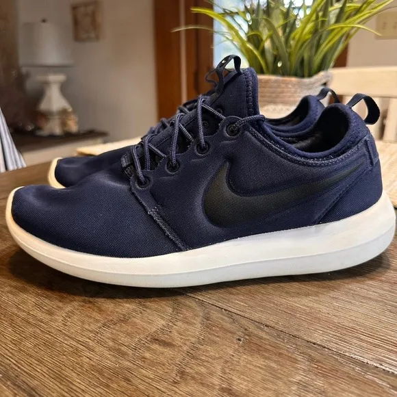 Nike Roshe Two 844656-400 Running Shoes Gym Trainers Midnight Navy Blue 9.5