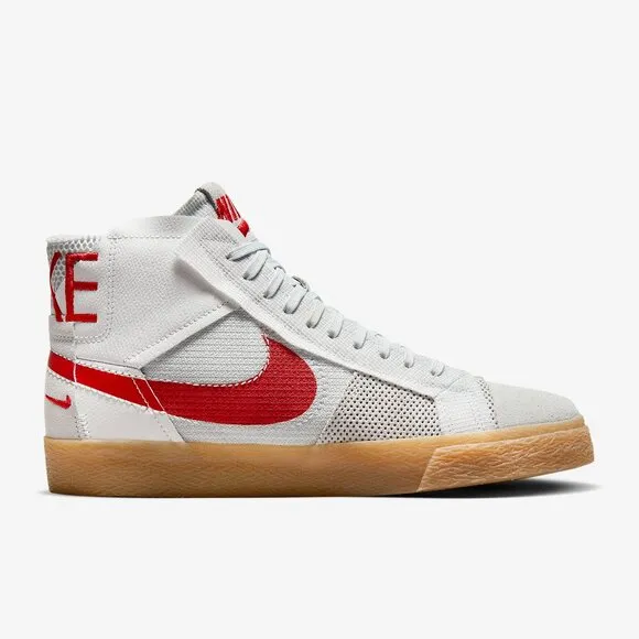 Nike SB Zoom Blazer Mid Premium Oversized Swoosh Mens Shoes Summit White Red 14