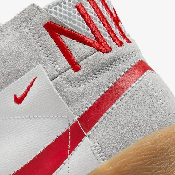 Nike SB Zoom Blazer Mid Premium Oversized Swoosh Mens Shoes Summit White Red 14