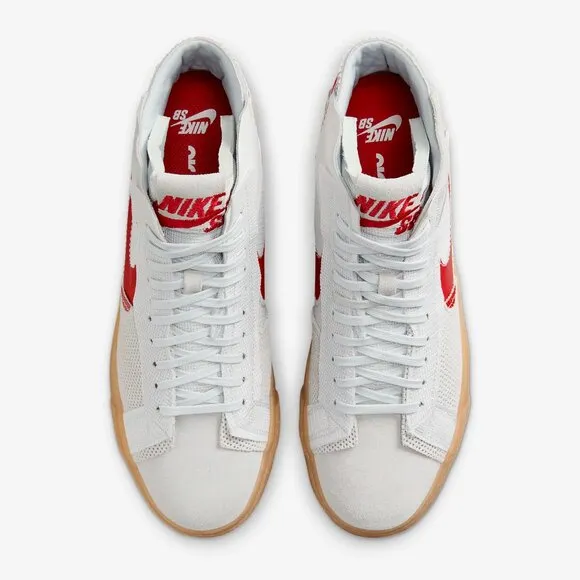 Nike SB Zoom Blazer Mid Premium Oversized Swoosh Mens Shoes Summit White Red 14
