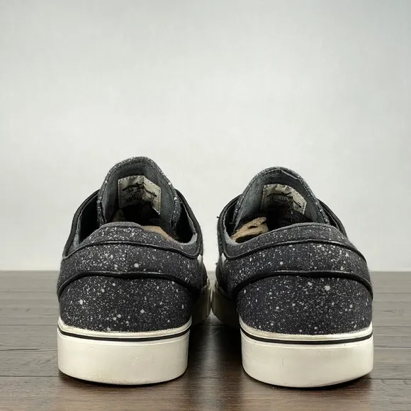 Nike SB ZOOM Stefan Janoski PREM Mens 12 Black 'Splatter' Skate Shoes Casual