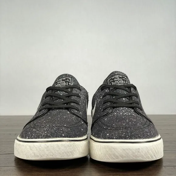 Nike SB ZOOM Stefan Janoski PREM Mens 12 Black 'Splatter' Skate Shoes Casual