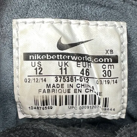 Nike SB ZOOM Stefan Janoski PREM Mens 12 Black 'Splatter' Skate Shoes Casual