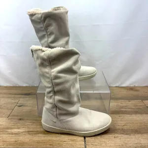 NIKE SNEAKER HOODIE SUEDE WOMEN'S BEIGE BOOTS Size 7 (366449-022)