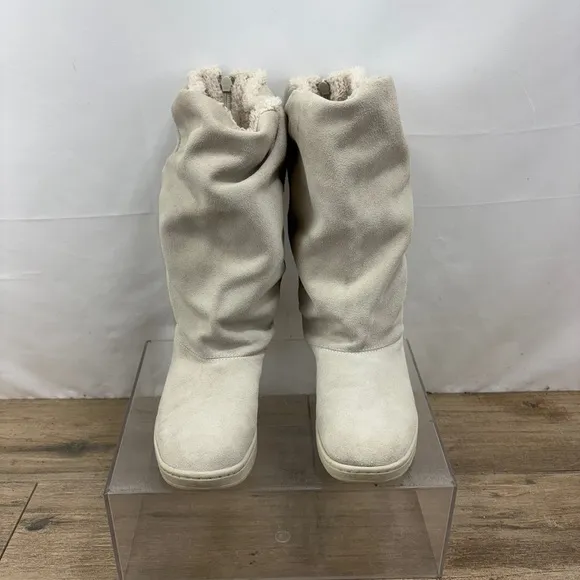 NIKE SNEAKER HOODIE SUEDE WOMEN'S BEIGE BOOTS Size 7 (366449-022)