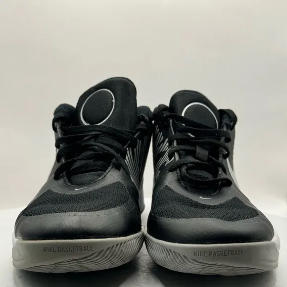 Nike Team Hustle D9 in Black, Silver, and Grey Wolf AQ4224-001  Boys Siz…