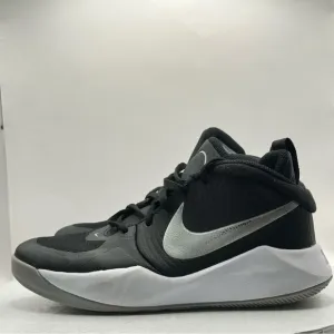 Nike Team Hustle D9 in Black, Silver, and Grey Wolf AQ4224-001  Boys Siz…