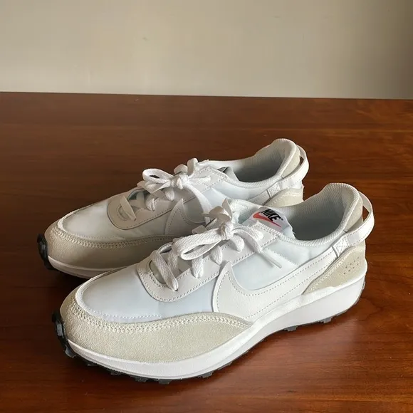 Nike Waffle Debut DH9523-100 Casual Shoes White tan  Women's NWOB