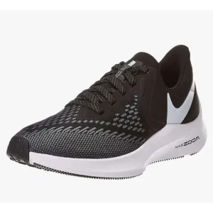 Nike Women’s Air Zoom Winflo 6 Lace Up Low Top Running Shoes Black White Size 7.