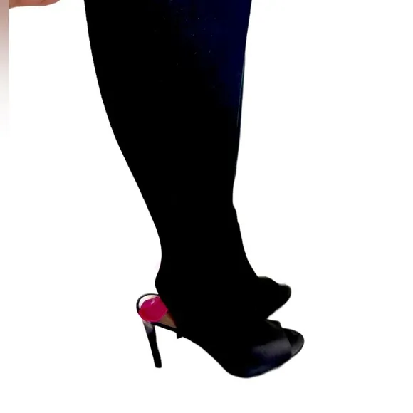 Nine West Black Faux Suede Over The KneeBoots Womens7.5