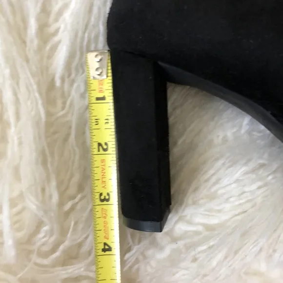NINE WEST Black Super soft Faux Suede Heeled Boots