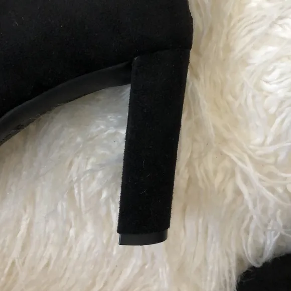 NINE WEST Black Super soft Faux Suede Heeled Boots