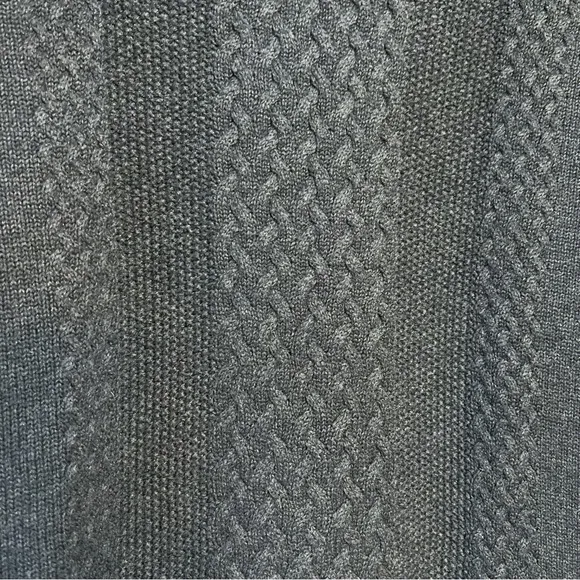 Noel Asmar Cable Knit Boyfriend Sweater Charcoal Grey Size Medium