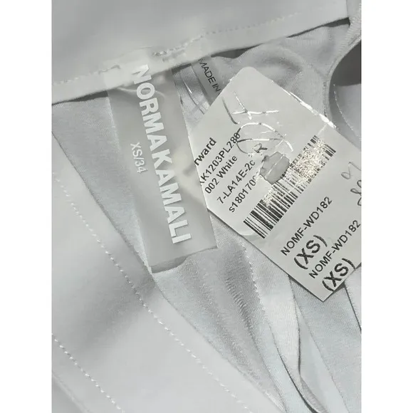 Norma Kamali Tie Front NK Shirt Dress in White XSmall New Womens Long Maxi Gown