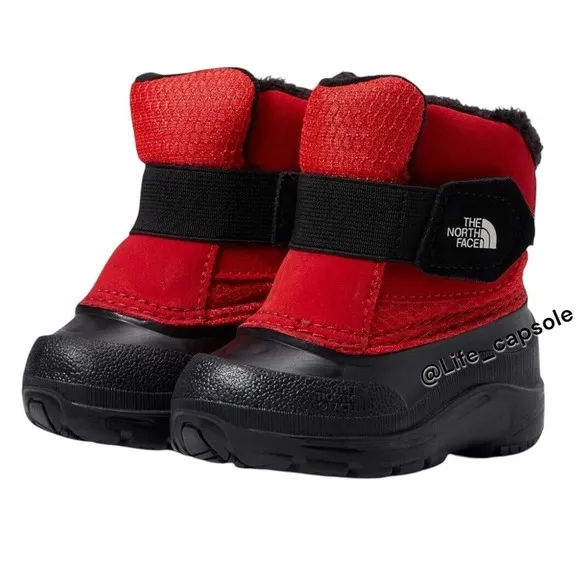 North Face Size 6 Toddler Boots Kids Red Alpenglow II Children Waterproof‎ Snow