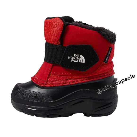 North Face Size 6 Toddler Boots Kids Red Alpenglow II Children Waterproof‎ Snow