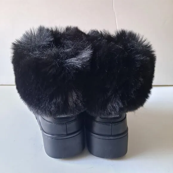 NWB Australia Luxe Collective Casper Sheepskin &amp; Leather Boots Black Womens Sz 9