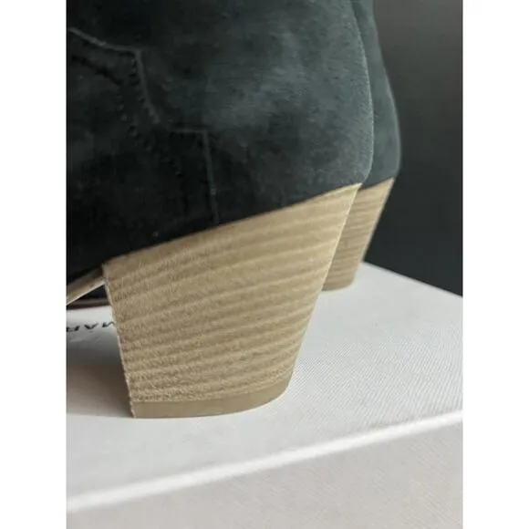 NWB Isabel Marant SZ 39.5/US 9 Black Suede Dicker Ankle WESTERN Boots Booties
