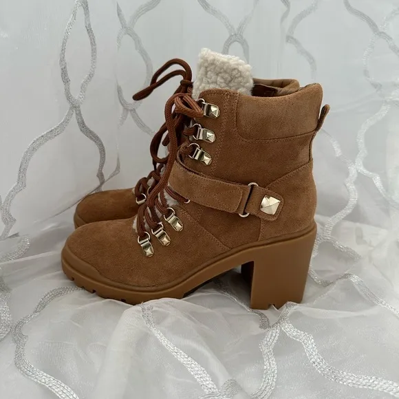 NWB Marc Fisher faux fur trim boots