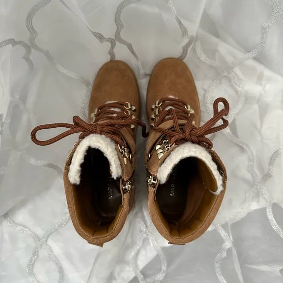 NWB Marc Fisher faux fur trim boots