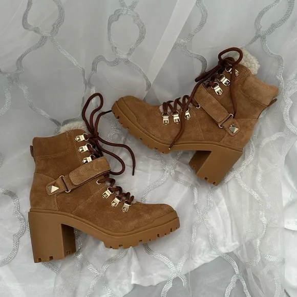 NWB Marc Fisher faux fur trim boots