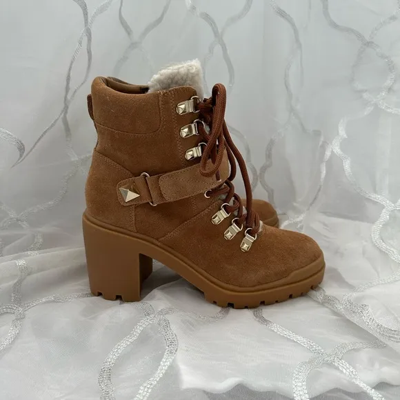 NWB Marc Fisher faux fur trim boots