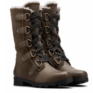 NWB Sorel Women's Emelie Lace Up Mid-Calf Waterproof Leather Boot - Sz 6.5US