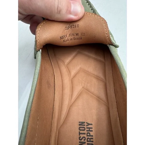 NWD Johnston &amp; Murphy BRANNON Men's Slip On Casual Shoe Green Size 11.5 Medium