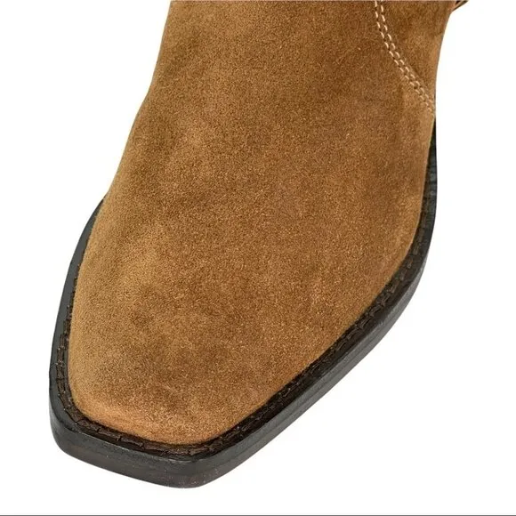 NWOB DKNY Mina Tan Suede Leather Womens Ankle Boots Size 6M