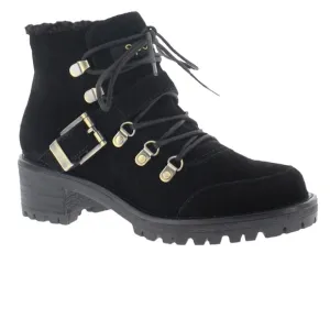 NWOB Sporto Black Suede Water Resistant Katie Ankle Boot Sz 6.5