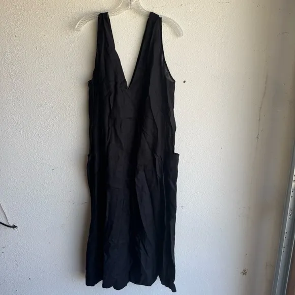 NWOT ASCENO Seville V-neck Linen Midi Dress