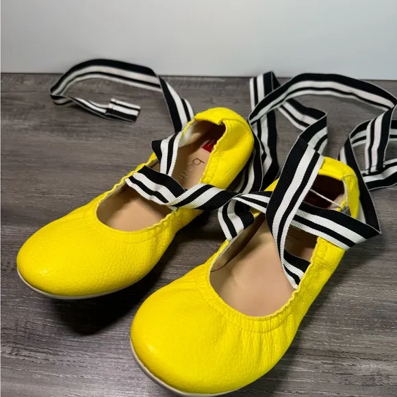 NWOT Ballin pebbled leather ballet flats size 8.5/EU39 STUNNING