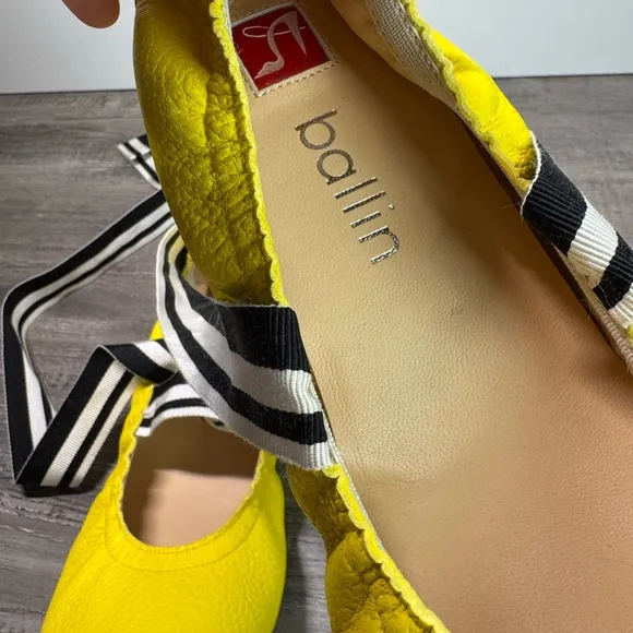 NWOT Ballin pebbled leather ballet flats size 8.5/EU39 STUNNING