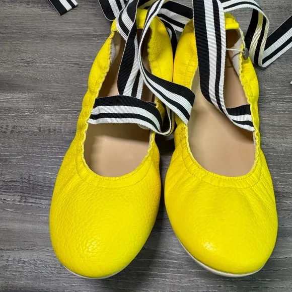 NWOT Ballin pebbled leather ballet flats size 8.5/EU39 STUNNING