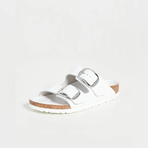 NWOT Birkenstock Arizona Big Buckle Sandals in Leather/White Women’s US 8-8.5