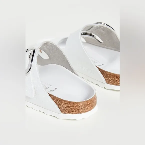 NWOT Birkenstock Arizona Big Buckle Sandals in Leather/White Women’s US 8-8.5