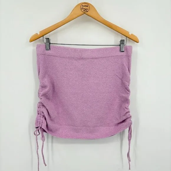 NWOT Free People Beach Cabo Skirt in Candy Lilac, Med, Ruched Vacation Festival